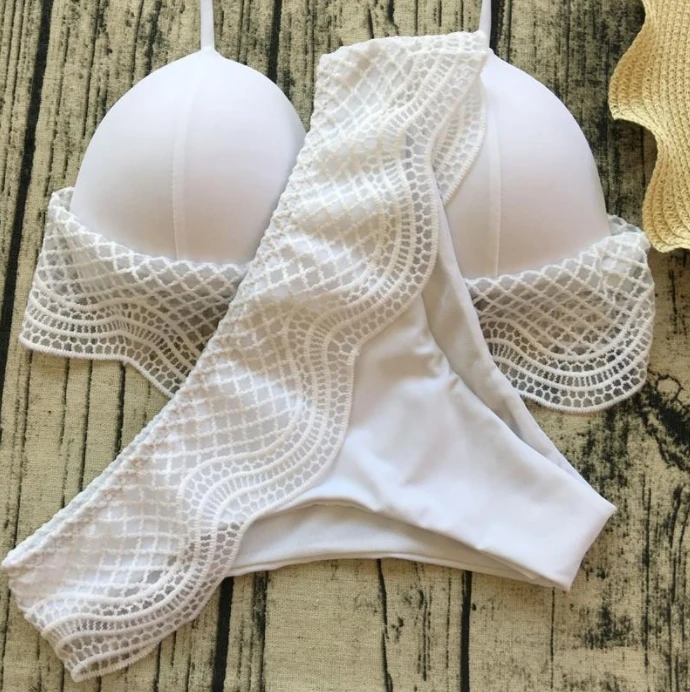 Summer Sexy Women White Lace Up Bikini Set Push UP Micro Swimsuit Bathing Suit Brazilian Swimwear Maillot De Bain
Summer Sexy Women White Lace Up Bikini Set Push UP Micro Swimsuit Bathing Suit Brazilian Swimwear Maillot De Bain