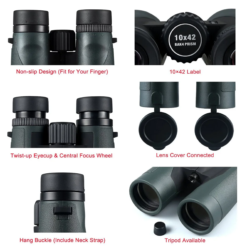 Eyeskey HD BAK4 FMC оптика Портативный 10x42 зум широкоугольный мощный Монокуляр