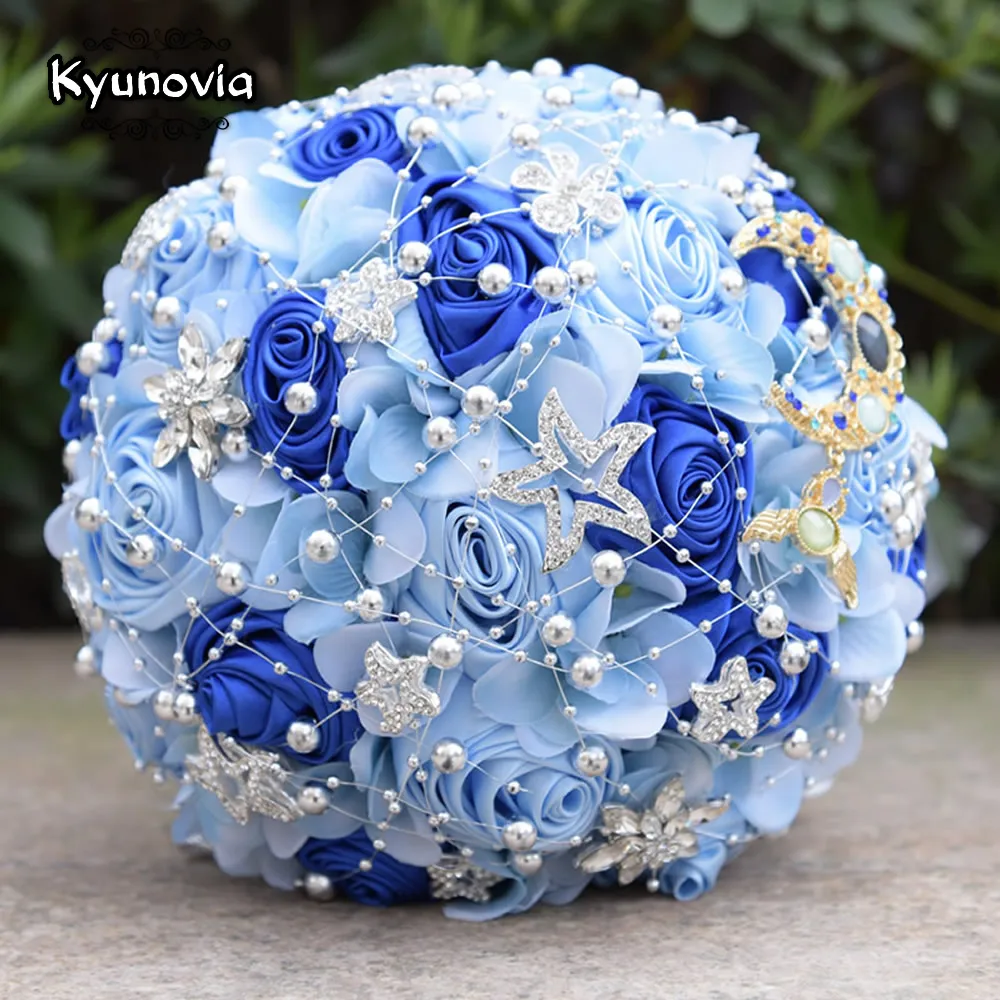 Kyunovia Fantasy Rose Wedding Bouquet Moon and Star Brooch Bouquet Satin Bride's Bouquet Burgundy Bridal Bouquet with Beads FE43
Kyunovia Fantasy Rose Wedding Bouquet Moon and Star Brooch Bouquet Satin Bride's Bouquet Burgundy Bridal Bouquet with Beads FE43