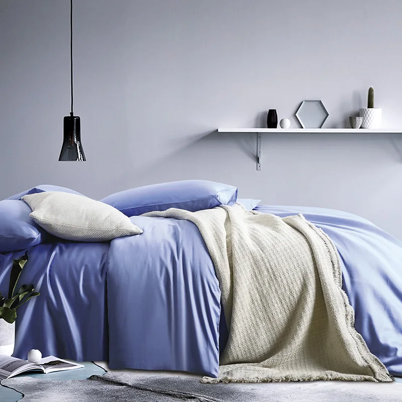 Posodono 100% Egyptian cotton bed linen blue solid Duvet Covers brief style 4pcs Bedding set long stapled Luxury king queen size
Posodono 100% Egyptian cotton bed linen blue solid Duvet Covers brief style 4pcs Bedding set long stapled Luxury king queen size
