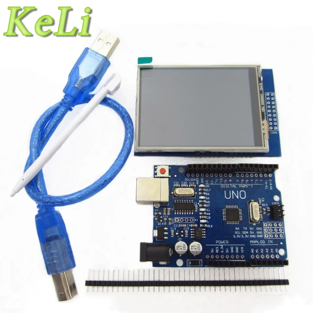 Модуль сенсорного ЖК-экрана TFT 2,8 дюйма + макетная плата UNO R3 + USB-кабель, совместимый с UNO
Модуль сенсорного ЖК-экрана TFT 2,8 дюйма + макетная плата UNO R3 + USB-кабель, совместимый с UNO