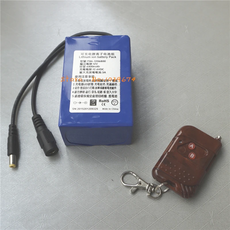 Latest Remote Control 12V 6800MAH 3AH Li-ion Rechargeable Batteries for Power Bank with FREE Charger & DIY Connector
Latest Remote Control 12V 6800MAH 3AH Li-ion Rechargeable Batteries for Power Bank with FREE Charger & DIY Connector