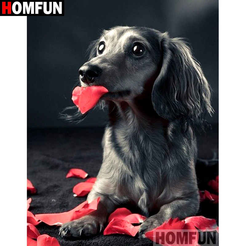 HOMFUN Full Square/Round Drill 5D DIY Diamond Painting "Dog petals" Embroidery Cross Stitch 3D Home Decor A10547
HOMFUN Full Square/Round Drill 5D DIY Diamond Painting "Dog petals" Embroidery Cross Stitch 3D Home Decor A10547