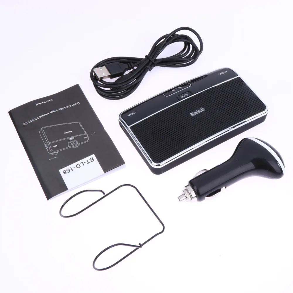 Universal Bluetooth 4.0 EDR In-Car Speakerphone Sun Visor Handsfree Car Kit Music Receiver + Car Charger
Universal Bluetooth 4.0 EDR In-Car Speakerphone Sun Visor Handsfree Car Kit Music Receiver + Car Charger