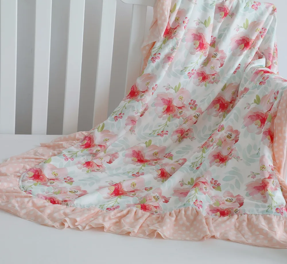 Floral Minky Newborn Baby Blanket Baby Ruffle Blanket Infants Toddlers Soft and Comfortable Bedding Blanket (Pink Mint Floral)
Floral Minky Newborn Baby Blanket Baby Ruffle Blanket Infants Toddlers Soft and Comfortable Bedding Blanket (Pink Mint Floral)