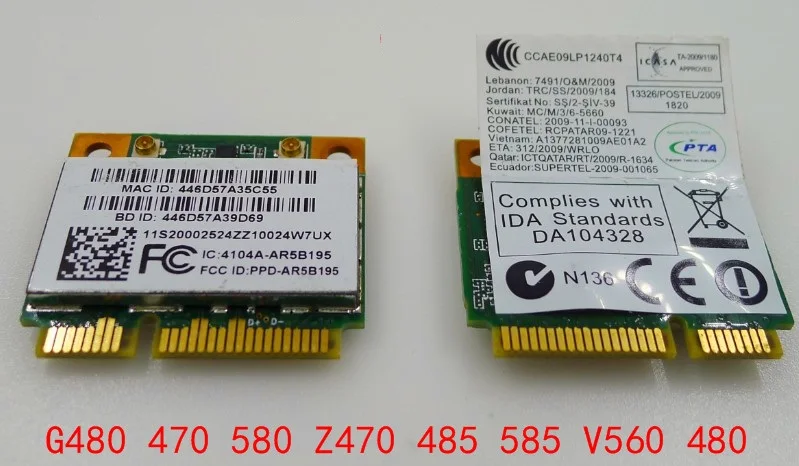 New Wifi For Bluetooth-compatible3.0 Wireless Card For Atheros AR5B195(AR9002WB-1NG) AR9285 For Lenovo G470 G480 G485 G580 V560
New Wifi For Bluetooth-compatible3.0 Wireless Card For Atheros AR5B195(AR9002WB-1NG) AR9285 For Lenovo G470 G480 G485 G580 V560