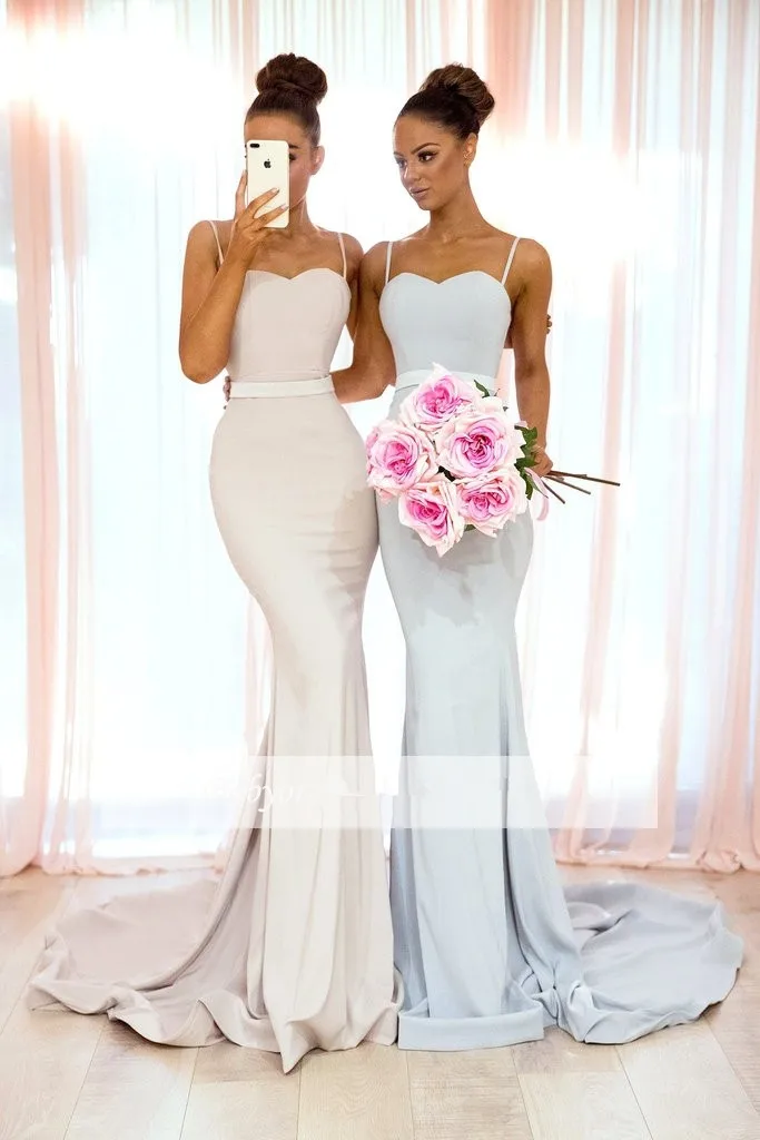 Backless Cheap Bridesmaid Dresses Under 50 Mermaid Spaghetti Straps Long Wedding Party Dresses For Women
Backless Cheap Bridesmaid Dresses Under 50 Mermaid Spaghetti Straps Long Wedding Party Dresses For Women