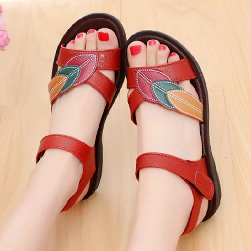ZZPOHE 2019 Summer Leather Women Sandals Mother Soft Slip On Comfort Flat Sandals Women Wedge Sandals Ladies Walking Shoes 36-42
ZZPOHE 2019 Summer Leather Women Sandals Mother Soft Slip On Comfort Flat Sandals Women Wedge Sandals Ladies Walking Shoes 36-42