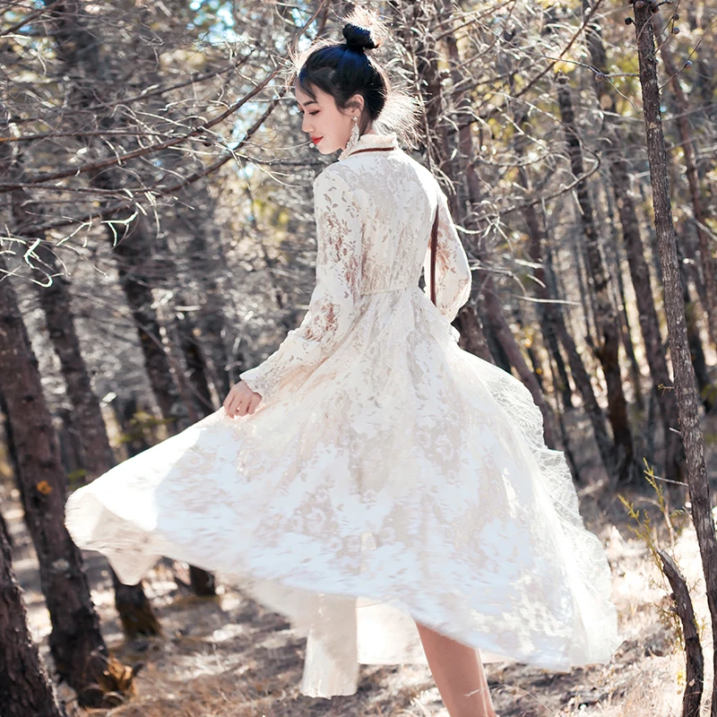 Lace Long Party Dresses Bride Banquet Elegant Midi Dress Long Sleeve High Waist Runway Bohemian Dress Women Cloth TA8001
Lace Long Party Dresses Bride Banquet Elegant Midi Dress Long Sleeve High Waist Runway Bohemian Dress Women Cloth TA8001