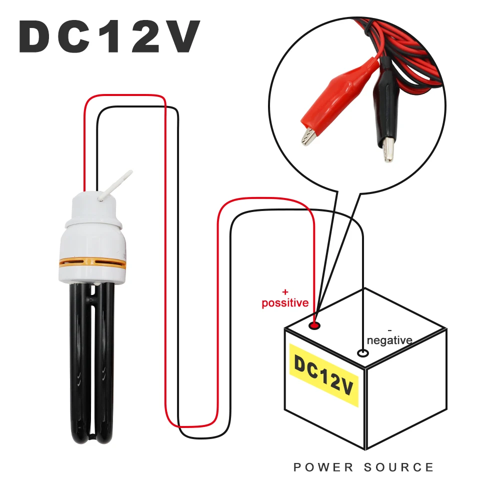DC12V 15W 40W Violet Energy Saving Blacklight BLB CFL UV Lighting Breeding Trap Lamp Bulb Low-voltage Ultraviolet Lure Lamps
DC12V 15W 40W Violet Energy Saving Blacklight BLB CFL UV Lighting Breeding Trap Lamp Bulb Low-voltage Ultraviolet Lure Lamps