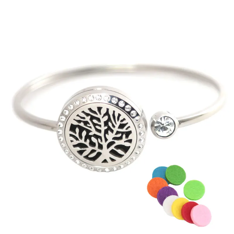 Stainless steel 25mm Magnet Crystal Aromatherapy locket Bracelet Bangle essential oil diffuser locket Tree bracelet
Stainless steel 25mm Magnet Crystal Aromatherapy locket Bracelet Bangle essential oil diffuser locket Tree bracelet