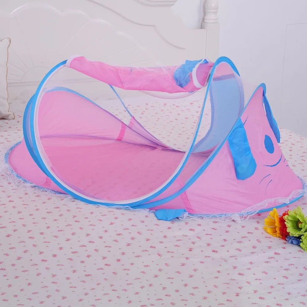 Fashion Portable Folding born Baby Cartoon Bed Mosquito Net Mosquitoes Netting Infant Kids Tent