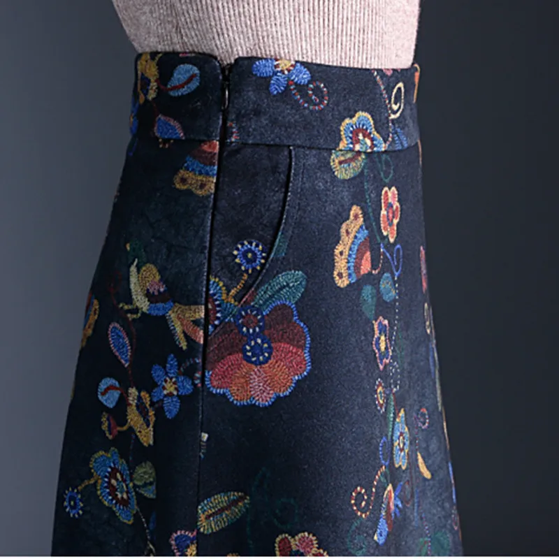 Autumn Winter Floral Plus Size Thicken Woolen Skirts Women 2019 Slim Fit A-Line Mid Female Skirt Casual Wool Skirt Femme
Autumn Winter Floral Plus Size Thicken Woolen Skirts Women 2019 Slim Fit A-Line Mid Female Skirt Casual Wool Skirt Femme