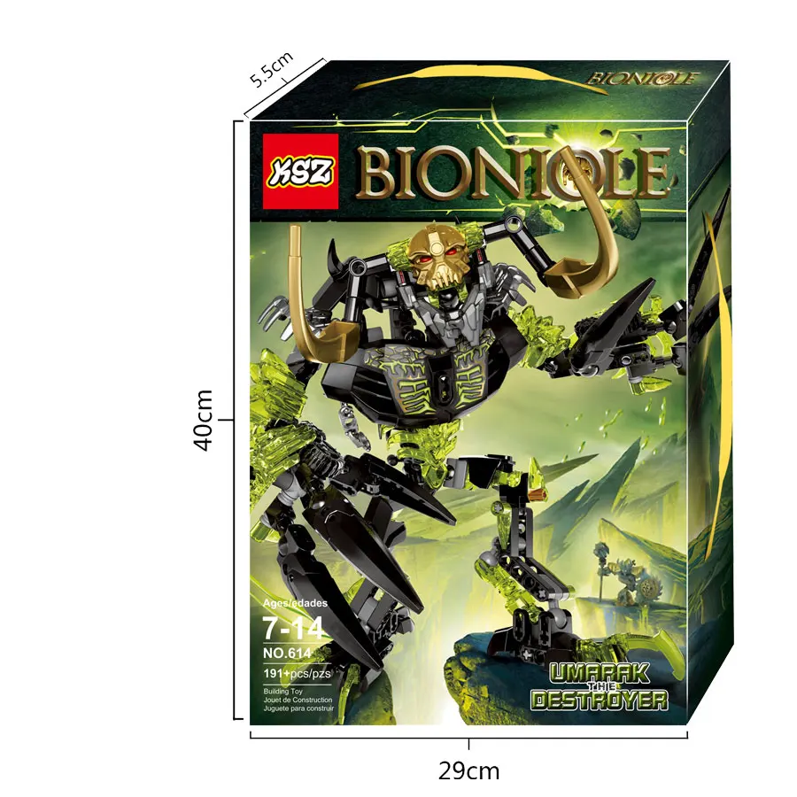 Reedcall 191 шт Bionicle Umarak Разрушитель 71316 игрушка Совместимость Legoings строительные