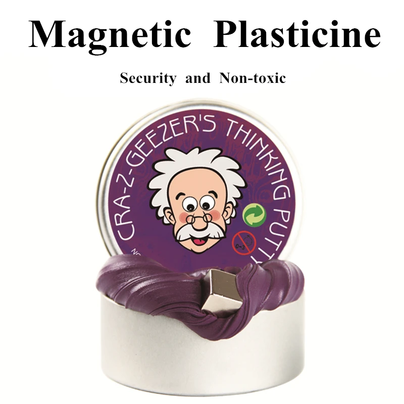 

DIY Magnetic Slime Polymer Clay Intelligent Rubber Magnet Plasticine Mud Magic Hand Putty Doh Bounce Toys Kids Gift Silly fluffy