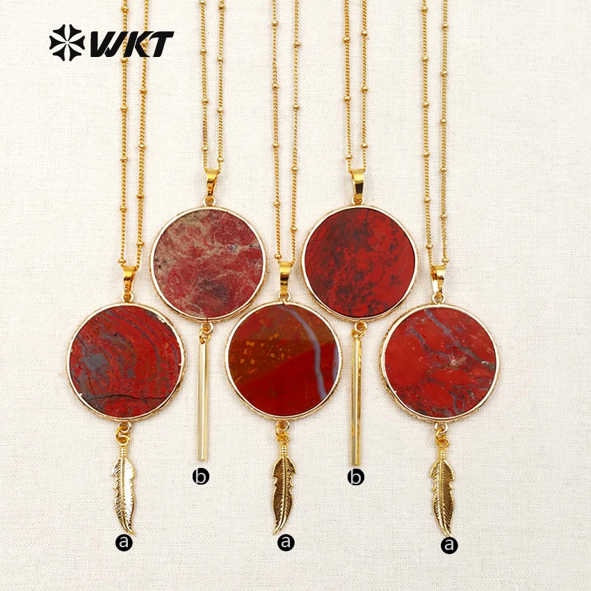 WT-N1106 wholesale fashion natural stone necklace 24k gold metal plated round shape with leaf or long bar for women jewelry make
WT-N1106 wholesale fashion natural stone necklace 24k gold metal plated round shape with leaf or long bar for women jewelry make