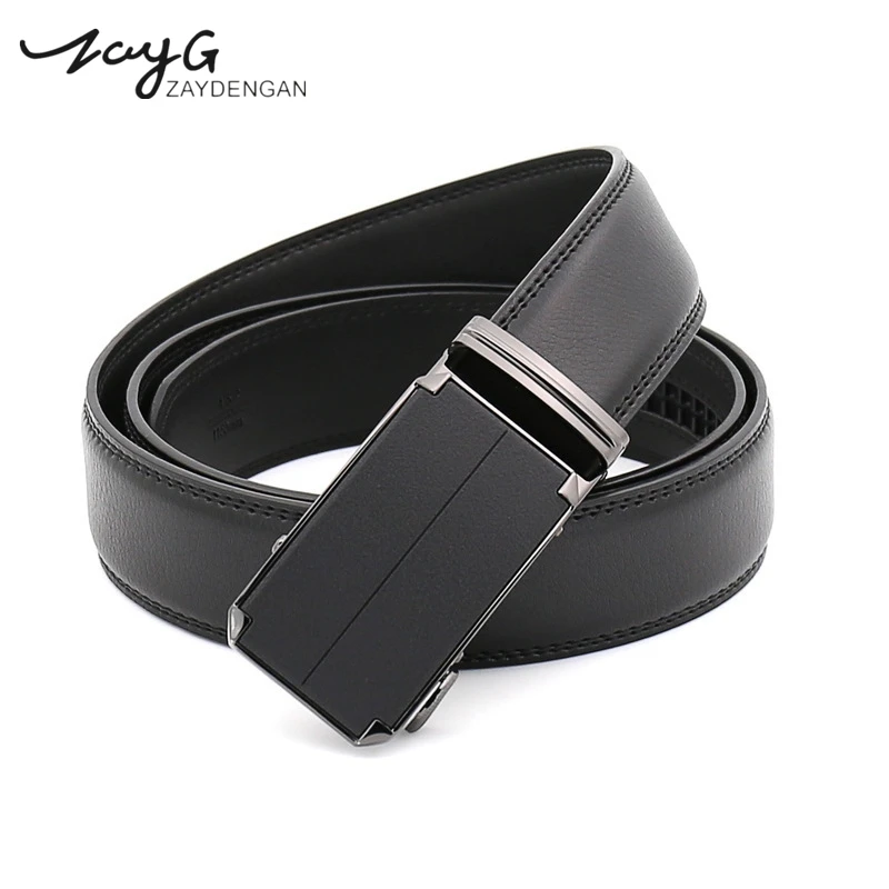 ZAYG New Men's Metal Automatic Buckle Belt Black High Quality Cowskin Genuine Belt Men Leather Ratchet Leisure Business Belt
ZAYG New Men's Metal Automatic Buckle Belt Black High Quality Cowskin Genuine Belt Men Leather Ratchet Leisure Business Belt