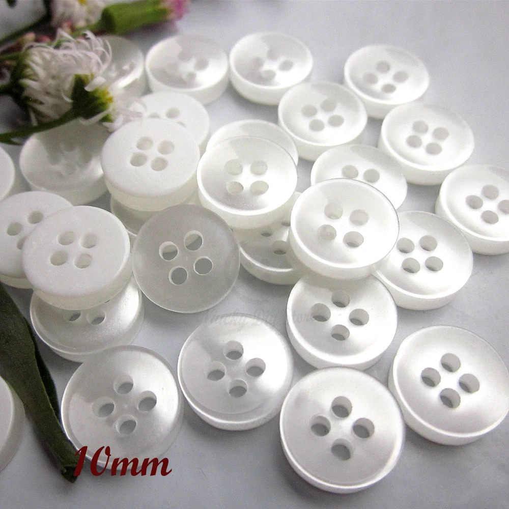 100pcs 10mm 16L 4 holes white bottom bowl shape pearlescent Shirt buttons for Sewing Basic Clothing accessories wholesale
100pcs 10mm 16L 4 holes white bottom bowl shape pearlescent Shirt buttons for Sewing Basic Clothing accessories wholesale