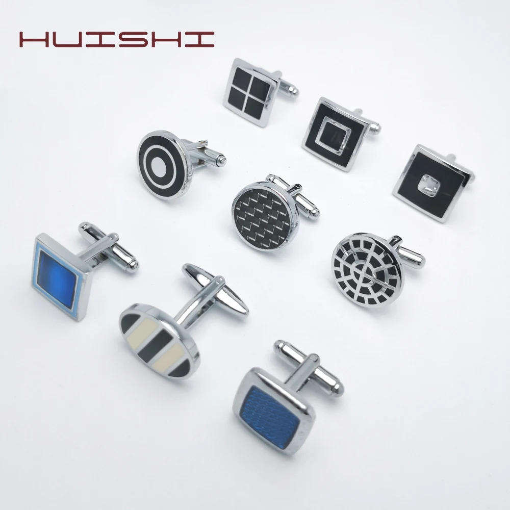 HUISHI New Arrive Metal Copper Enamel Cufflinks Men's Wedding Party Fashion Simple Shirt Gift Silvery Black Blue Men Cufflinks
HUISHI New Arrive Metal Copper Enamel Cufflinks Men's Wedding Party Fashion Simple Shirt Gift Silvery Black Blue Men Cufflinks