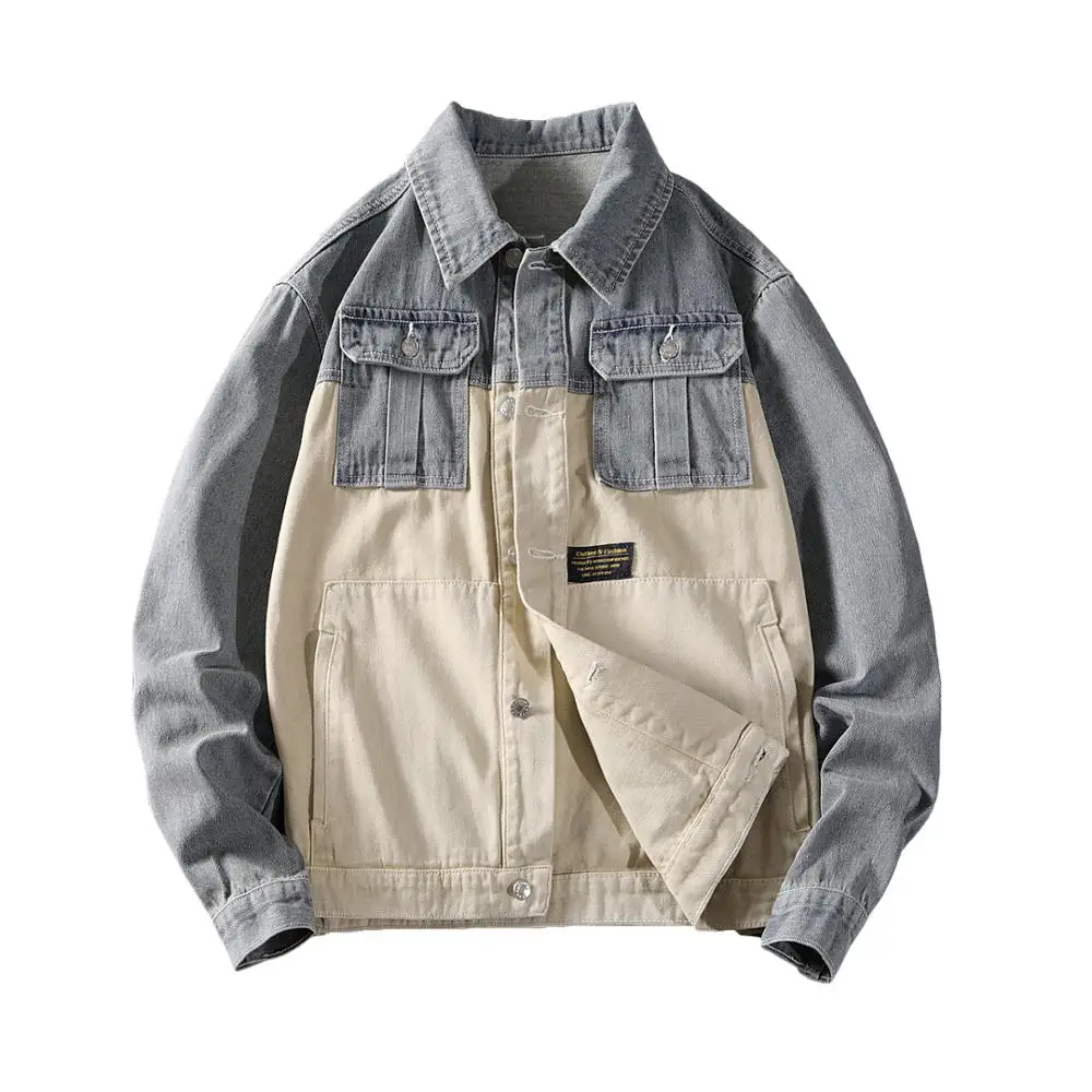 Spring Autumn casual men's denim jacket large size 5XL bomber jacket Patchwork Outerwear Male Hip Hop denim jacket Coat
Spring Autumn casual men's denim jacket large size 5XL bomber jacket Patchwork Outerwear Male Hip Hop denim jacket Coat