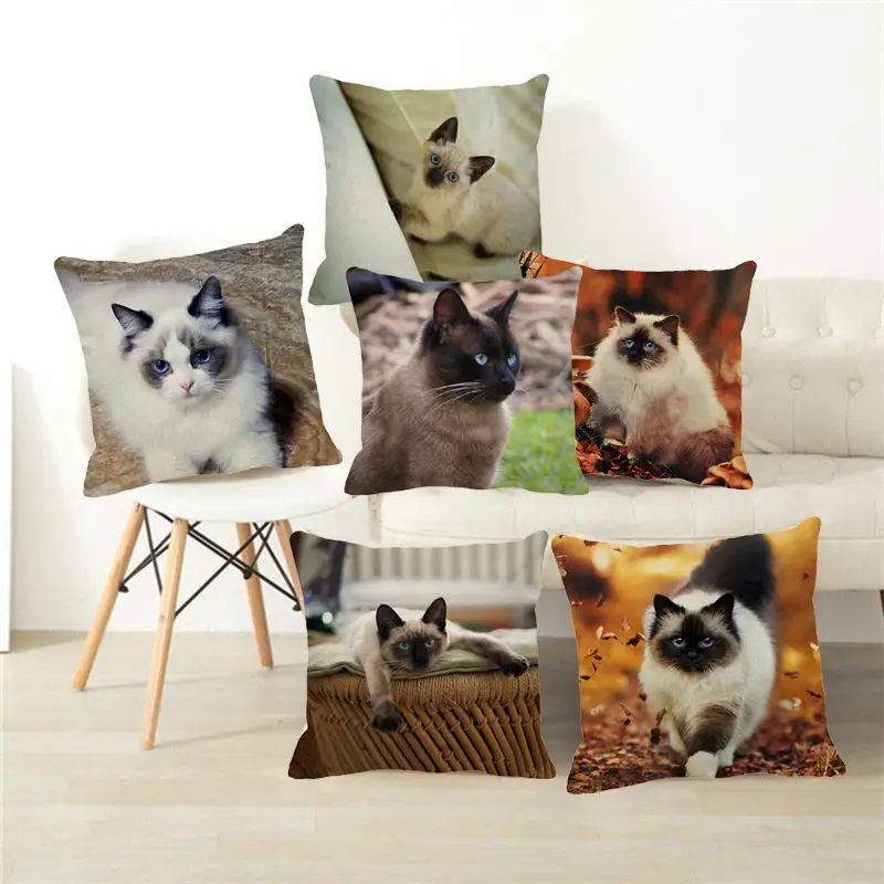 XUNYU Cushion Cover Cute Siamese Cat Pillow Cover Linen Pillow case Sofa Car Seat Decorative Throw Pillowcase 45x45cm D0061
XUNYU Cushion Cover Cute Siamese Cat Pillow Cover Linen Pillow case Sofa Car Seat Decorative Throw Pillowcase 45x45cm D0061