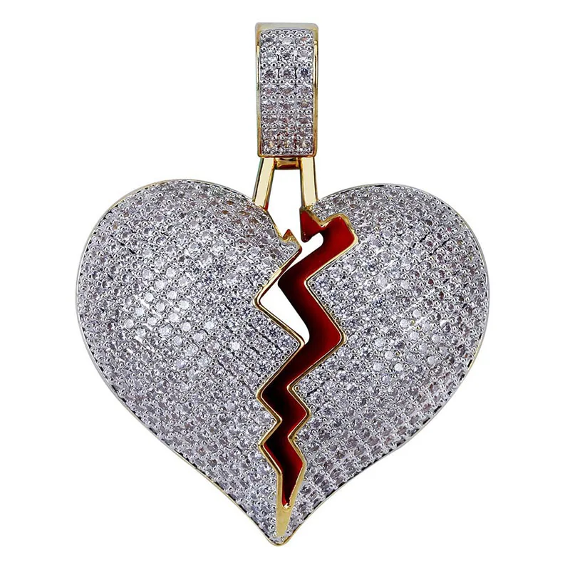 Heartbreaking Hearts and Hearts Pendant Men and women full of zircon hip-hop necklaces
Heartbreaking Hearts and Hearts Pendant Men and women full of zircon hip-hop necklaces