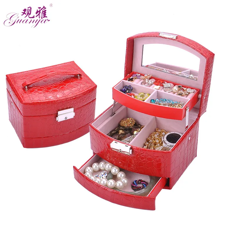 2019 New Jewelry Box 3 layers Jewelry case Jewelry Package Storage for Holding Ring Necklace Bracelet Earring Lady Gift
2019 New Jewelry Box 3 layers Jewelry case Jewelry Package Storage for Holding Ring Necklace Bracelet Earring Lady Gift