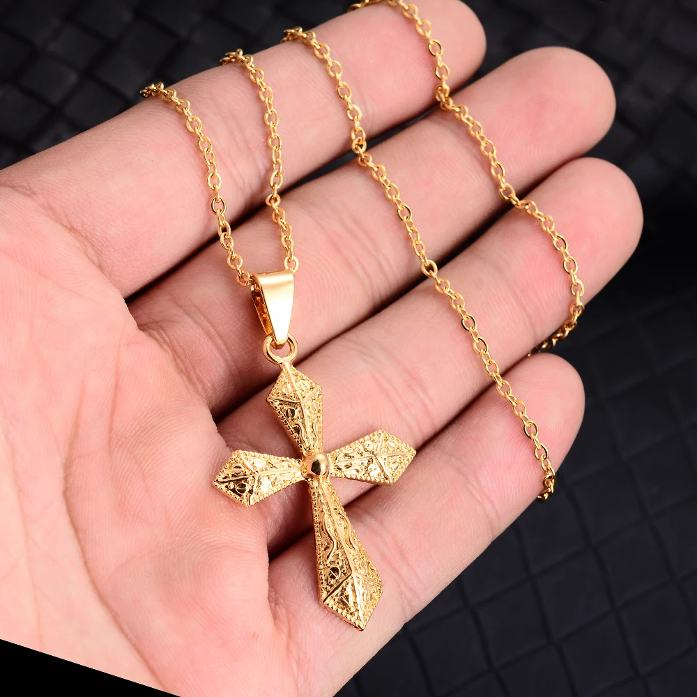 WANDO Gold Color Chain Religious Jewelry Birthday Gifts Crucifix Jesus Crosses Men Women Pray Blessing Necklace Pendant P65
WANDO Gold Color Chain Religious Jewelry Birthday Gifts Crucifix Jesus Crosses Men Women Pray Blessing Necklace Pendant P65