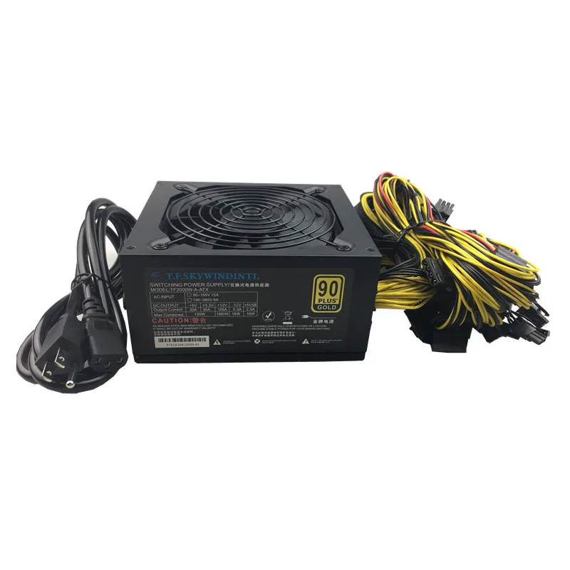 T.F.SKYWINDINTL 2000w Power Supply 2000W mining power supply 220V For Ethereum Coin computer Mini Machine Power Source 24pin psu
T.F.SKYWINDINTL 2000w Power Supply 2000W mining power supply 220V For Ethereum Coin computer Mini Machine Power Source 24pin psu