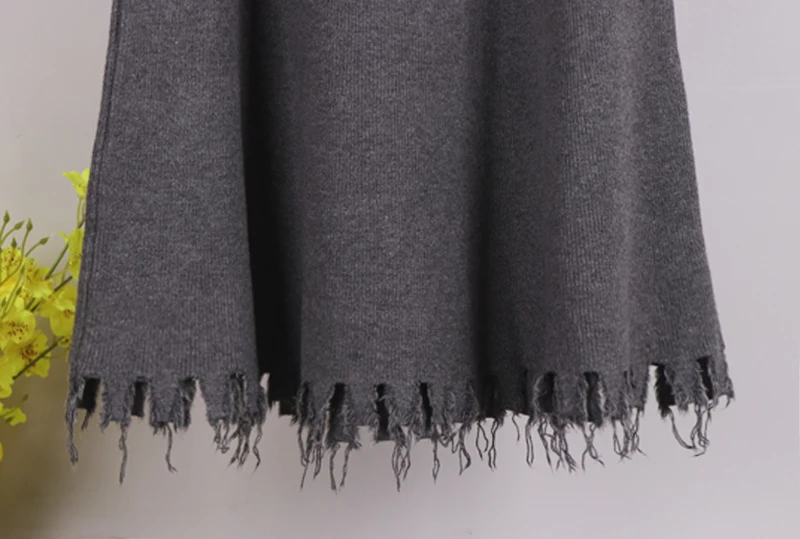 Long Knitted Skirt Women Autumn Winter Elastic High Waist Tassel Hem Knitting Skirts Female Warm A-Line faldas mujer
Long Knitted Skirt Women Autumn Winter Elastic High Waist Tassel Hem Knitting Skirts Female Warm A-Line faldas mujer