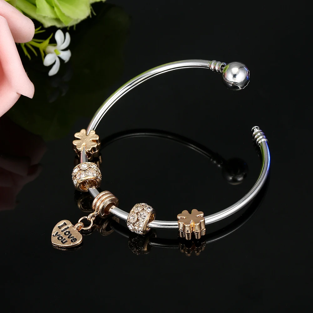 HOMOD Love Heart Charms Bracelet For Women Girls Brand Crystal Bracelets Bangles Female Gold Diy Woman Jewelry
HOMOD Love Heart Charms Bracelet For Women Girls Brand Crystal Bracelets Bangles Female Gold Diy Woman Jewelry