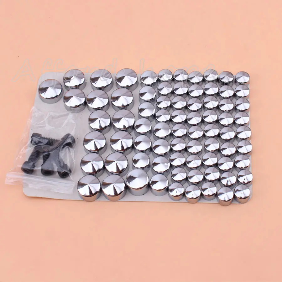 Fit For Harley Davidson FLT-FLH 2007-UP Brand New 75pcs/1set Bolt Toppers Screw Cover Caps Chrome ABS Plastic Free Shipping
Fit For Harley Davidson FLT-FLH 2007-UP Brand New 75pcs/1set Bolt Toppers Screw Cover Caps Chrome ABS Plastic Free Shipping