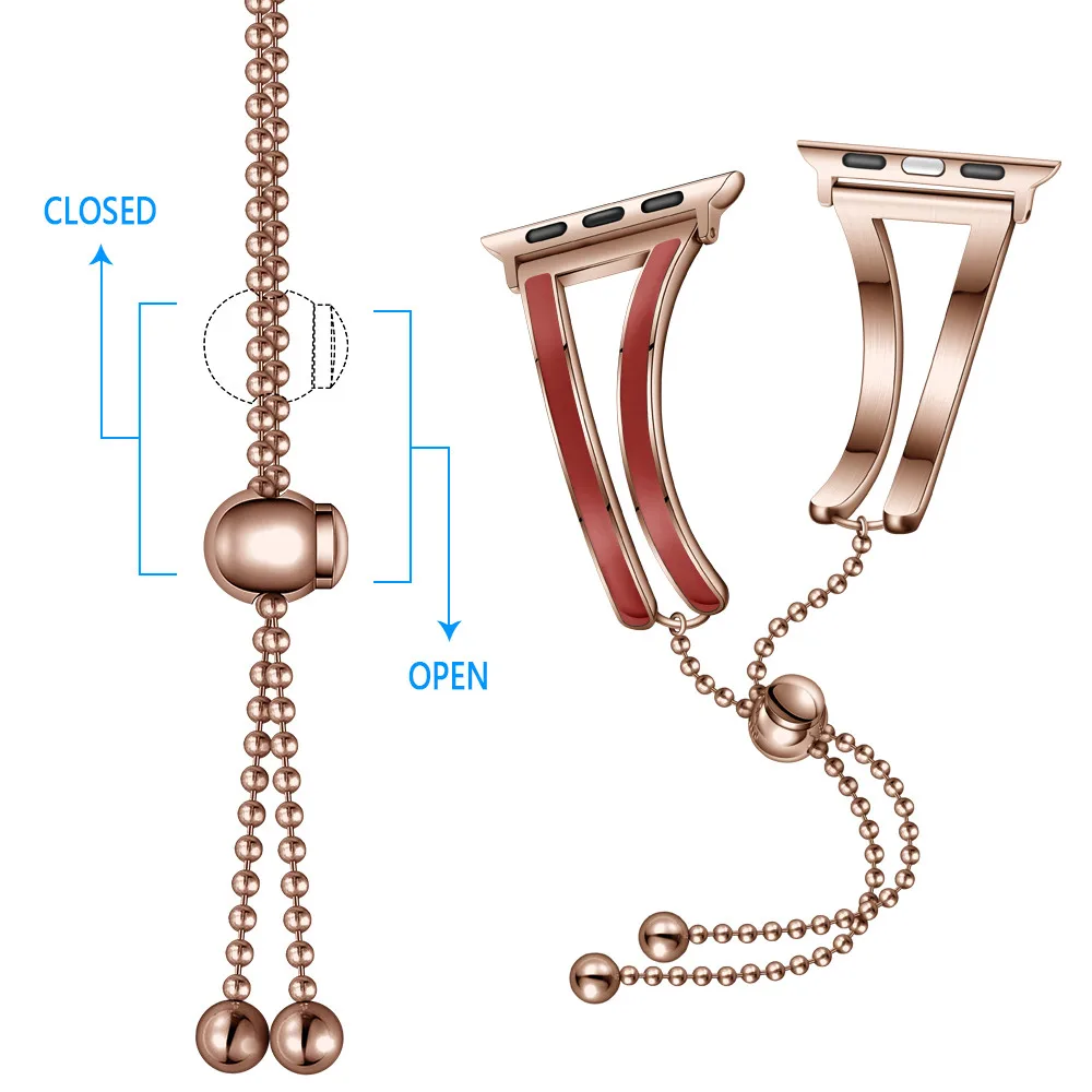 Women/Ladies Fashion Bracelet for Apple Watch Band Series 6/5/4/3/2/SE Stainless Steel Buckle Strap for iWatch 38MM 42MM 40/44MM
Women/Ladies Fashion Bracelet for Apple Watch Band Series 6/5/4/3/2/SE Stainless Steel Buckle Strap for iWatch 38MM 42MM 40/44MM