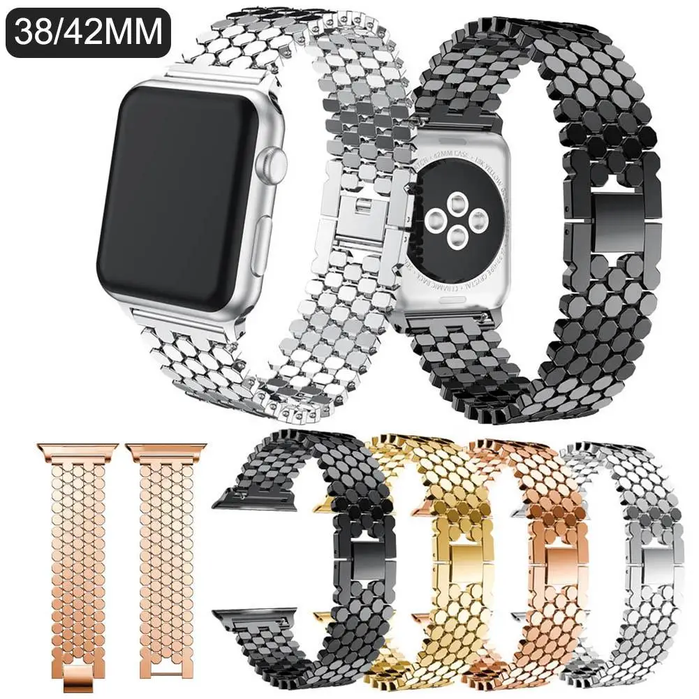 Металлические ремешки для умных часов Apple Watch из нержавеющей стали ремешок iWatch