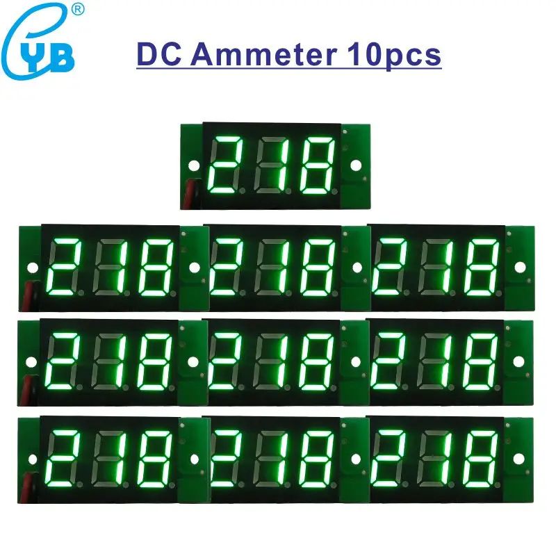 10 шт. DC амперметр 500A Амперметр измеритель тока светодиодный цифровой Ампер