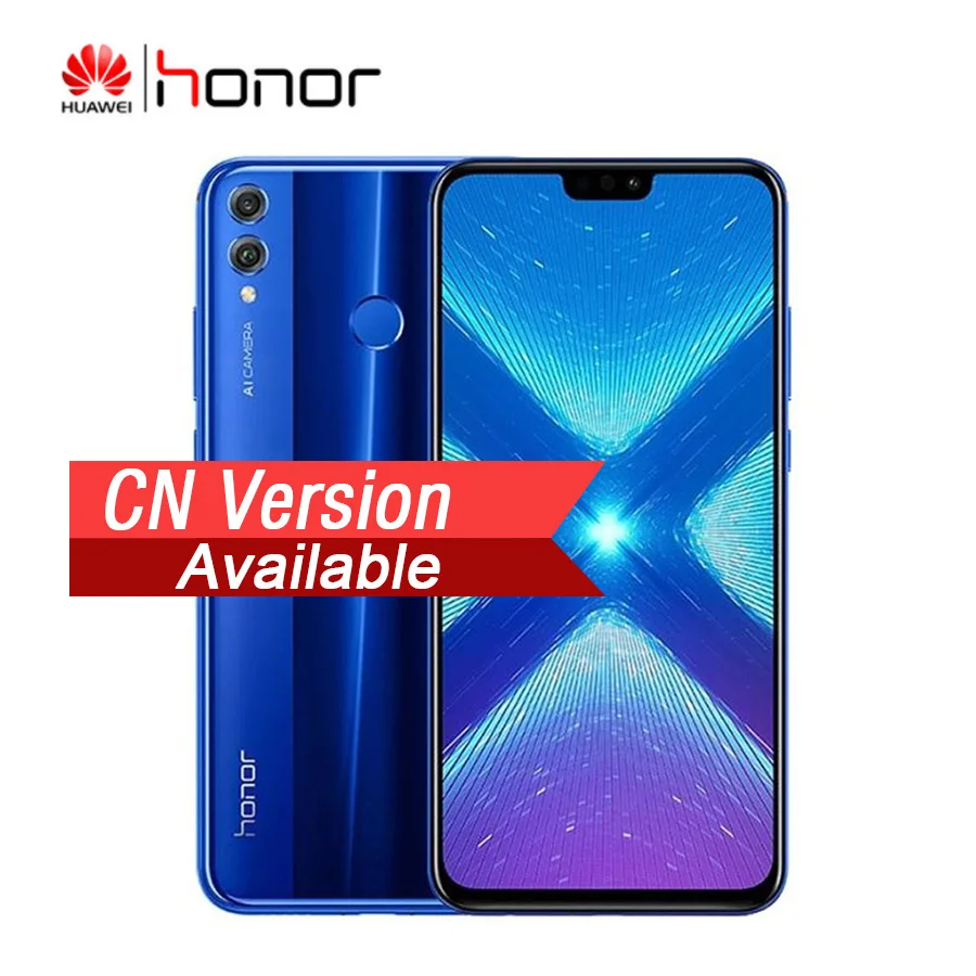 Смартфон HONOR 8X CN версии Android 8 1 4G LTE 4 Гб ОЗУ 64 ПЗУ экран 6 5 дюйма 2 ГГц восемь ядер 20 МП