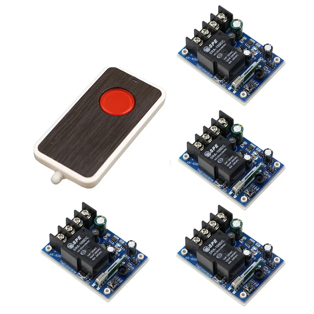 New Arrival Wide Voltage DC12V - 48V 30A 1CH Wireless Remote Control Switch Transmitter+4* Receivers for Smart Home 315/433mhz
New Arrival Wide Voltage DC12V - 48V 30A 1CH Wireless Remote Control Switch Transmitter+4* Receivers for Smart Home 315/433mhz