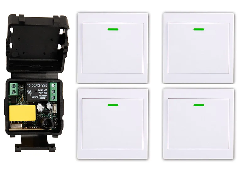 

Цифровой выключатель с дистанционным управлением, настенный переключатель, 1 канал, 220 В переменного тока, беспроводной, для ламп гаражных дверей, окон, жалюзи