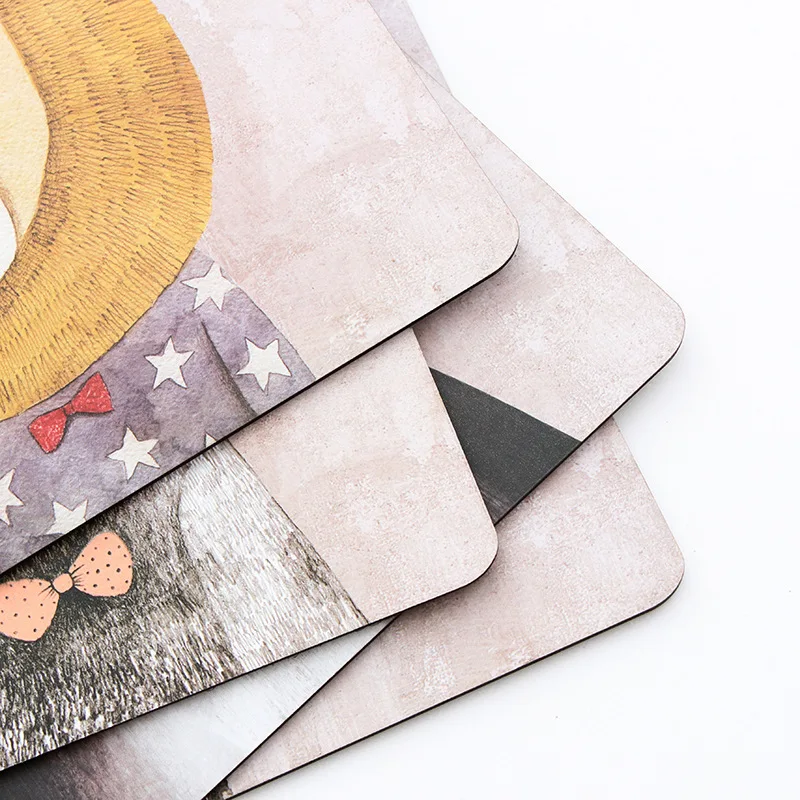 30x21.5cm Originality Lovely Cartoon Woodiness Animal A4 Directly Splint Fashion Sign Clip Contract Mix Basis Suspension Files | Канцтовары