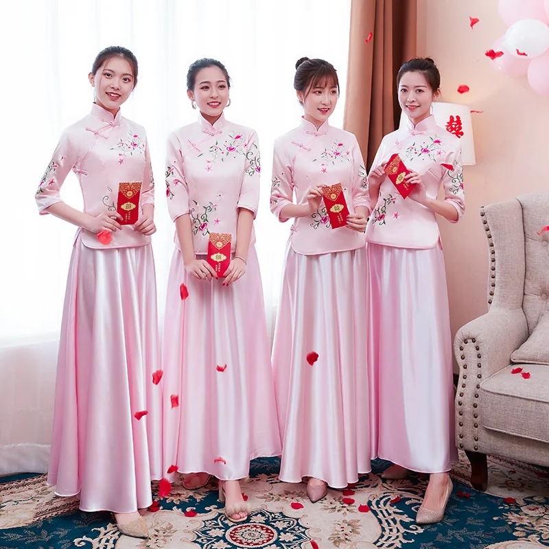 Vintage Bridal Bridesmaid Cheongsam Modern Traditional Chinese style Wedding Dress Oriental Womens Qipao Vestidos Size S-XXL
Vintage Bridal Bridesmaid Cheongsam Modern Traditional Chinese style Wedding Dress Oriental Womens Qipao Vestidos Size S-XXL