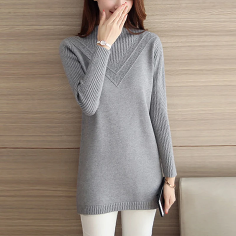 2019 Autumn Winter Women Pullovers Sweater Knitted Elasticity Casual Jumper Fashion Slim Turtleneck Warm Female Sweaters
2019 Autumn Winter Women Pullovers Sweater Knitted Elasticity Casual Jumper Fashion Slim Turtleneck Warm Female Sweaters