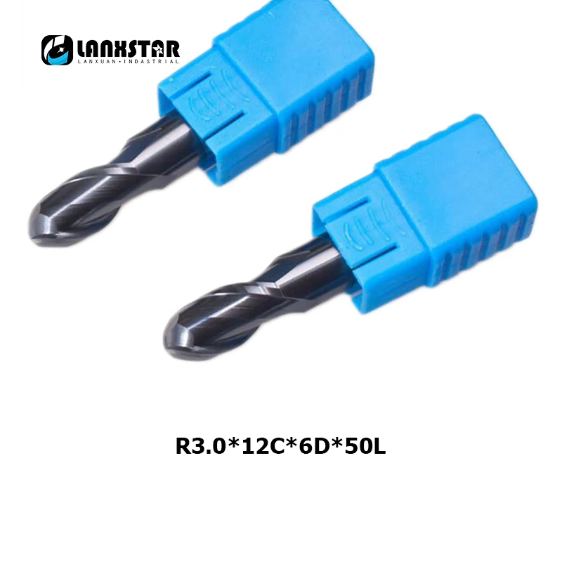 High Quality New 2PC 2Flutes Ball Nose End Mill R3*12C*6D*50L Milling Cutter Flute Solid Carbide Steel Router Knife Mills Bit
High Quality New 2PC 2Flutes Ball Nose End Mill R3*12C*6D*50L Milling Cutter Flute Solid Carbide Steel Router Knife Mills Bit