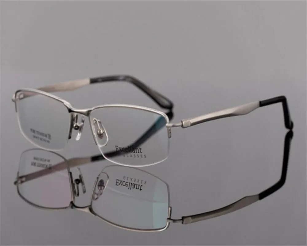 EYELOOK Business Men Pure Titanium Half Rim Prescription Lens Optical Silver Gold Spectacle Frame Reading Eyeglasses ZM81613
EYELOOK Business Men Pure Titanium Half Rim Prescription Lens Optical Silver Gold Spectacle Frame Reading Eyeglasses ZM81613