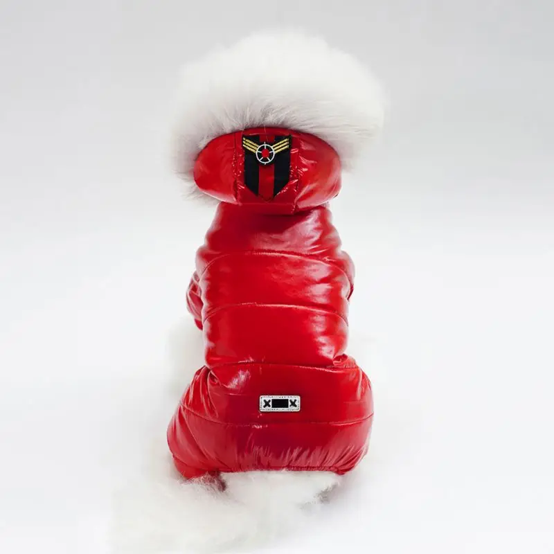 Теплое плюшевое пальто для домашних животных зимняя одежда собак куртка