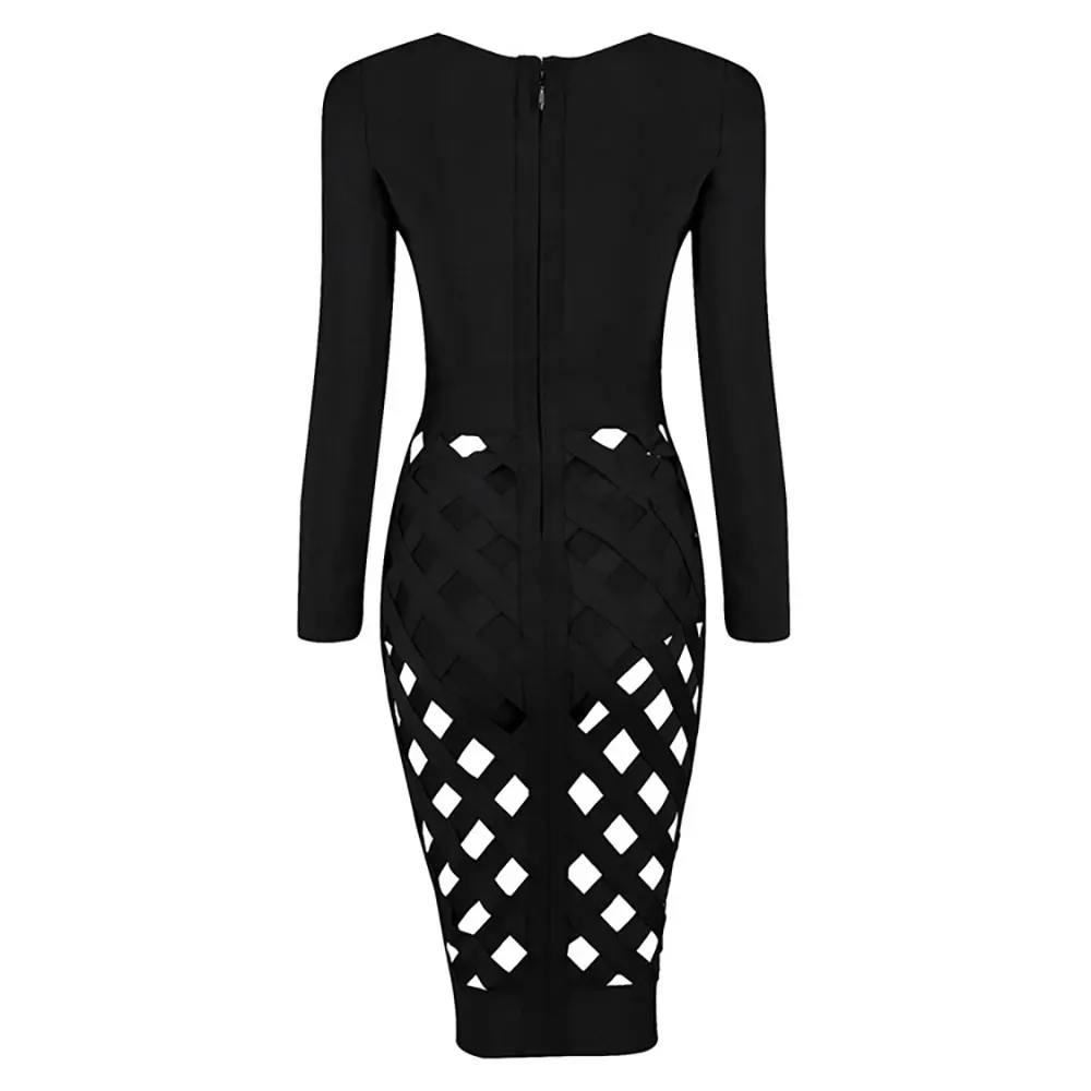 2 piece black lattice hollow out long sleeve 2020 sexy rayon party knee length bandage dress
2 piece black lattice hollow out long sleeve 2020 sexy rayon party knee length bandage dress