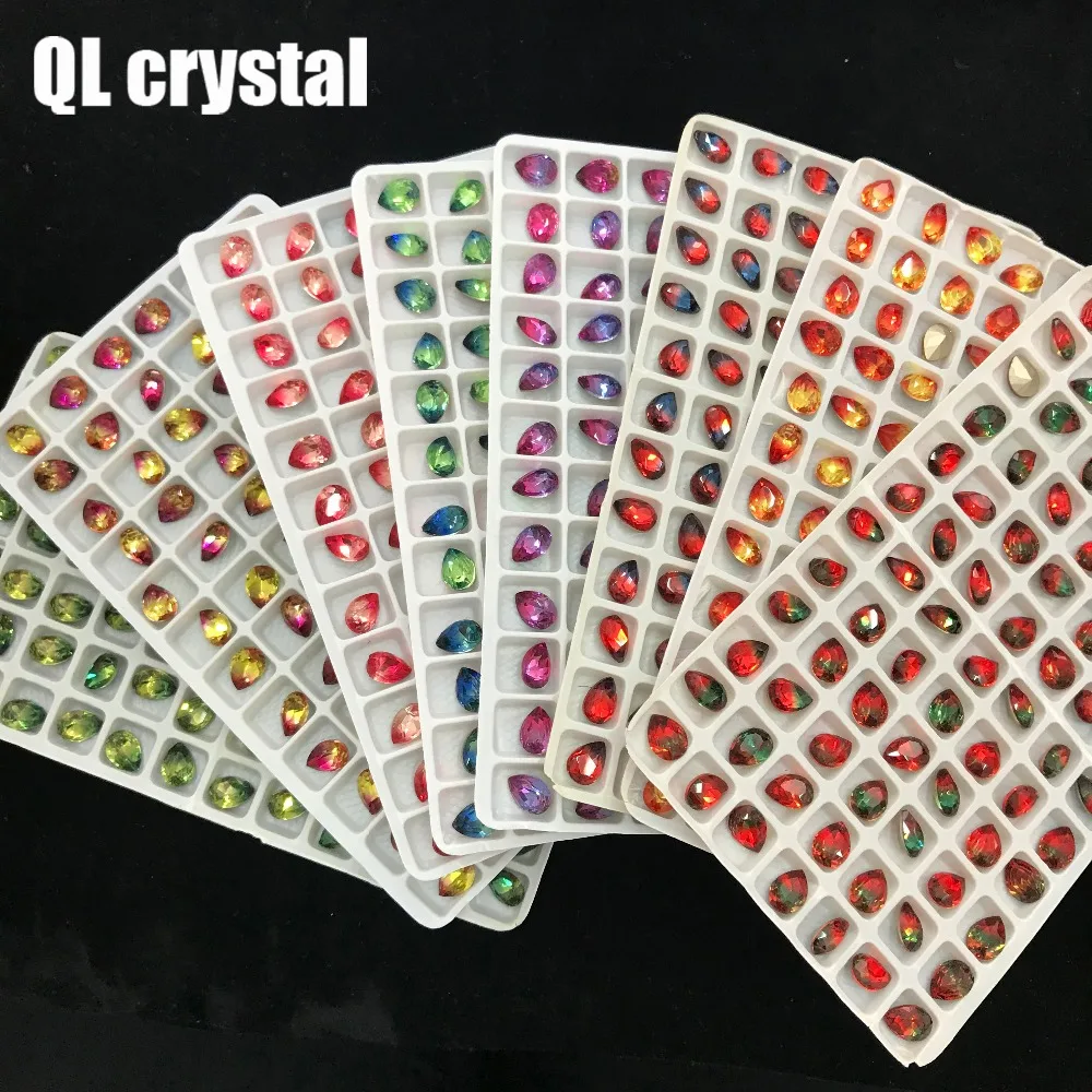 QL Crystal Tourmaline 6x8mm K9 Glass Teardrop Pointback Fancy Stone for DIY garment bags shoes Jewelry accessory
QL Crystal Tourmaline 6x8mm K9 Glass Teardrop Pointback Fancy Stone for DIY garment bags shoes Jewelry accessory