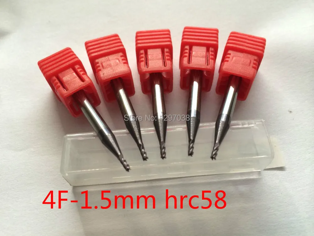 5PCS 4 Flutes 1.5mm carbide Hard alloy cutter, CNC Milling Cutter Lathe Tool, Tungsten Carbide End Mill ,cutting hardeness 55-58
5PCS 4 Flutes 1.5mm carbide Hard alloy cutter, CNC Milling Cutter Lathe Tool, Tungsten Carbide End Mill ,cutting hardeness 55-58
