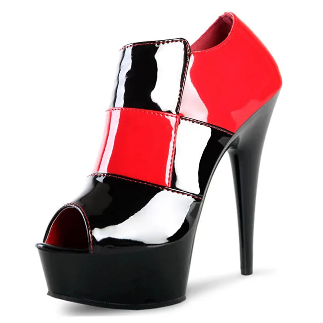 Single shoe heels with sexy ultra fine 15 cm high heels nightclub pole dancing performance stripe color matching shoes
Single shoe heels with sexy ultra fine 15 cm high heels nightclub pole dancing performance stripe color matching shoes