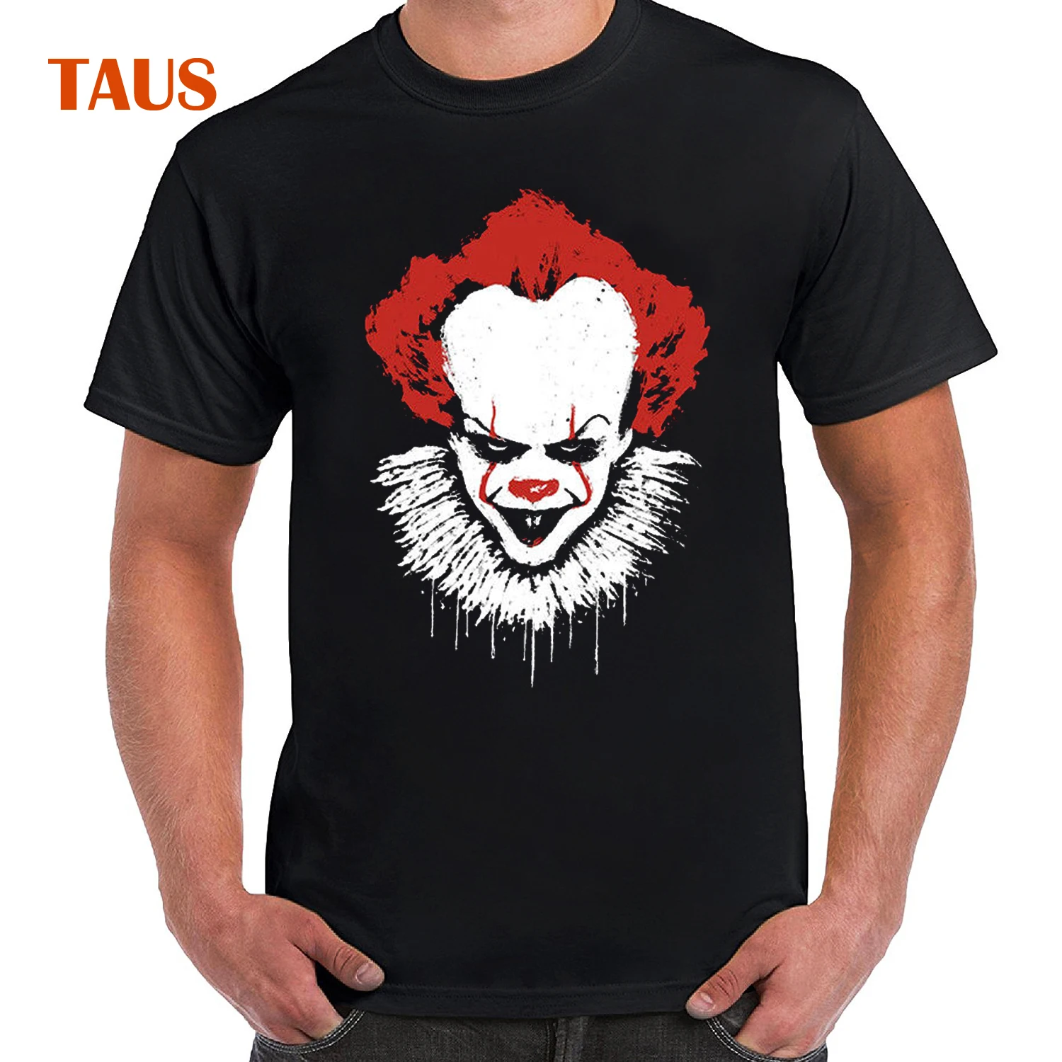 Pennywise рубцовых Клоун футболка Стивен Кинг "оно" Для Мужчин's женщин все