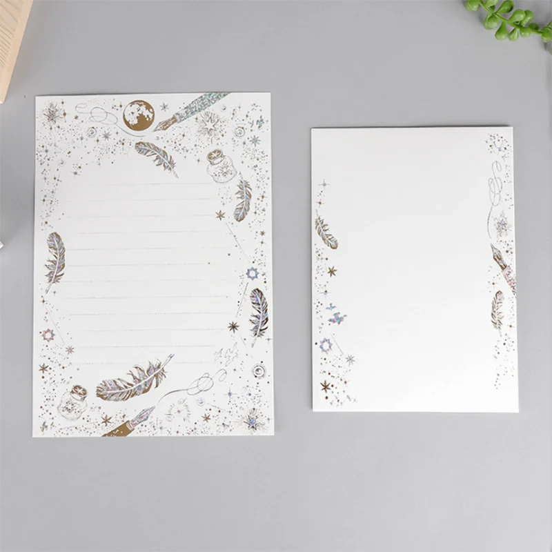 Feather High-Grade Gilding Stationery Retro Bronzing Letter Envelope Student Literary Small Fresh Gilded Feather Love Letter
Feather High-Grade Gilding Stationery Retro Bronzing Letter Envelope Student Literary Small Fresh Gilded Feather Love Letter
